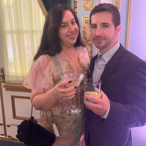 Misa Los Angeles Alana gown.Romantic scarf patchwork print. Floaty + feminine - Picture 6 of 6